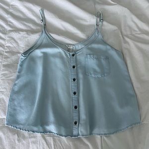 Light Blue Crop Top